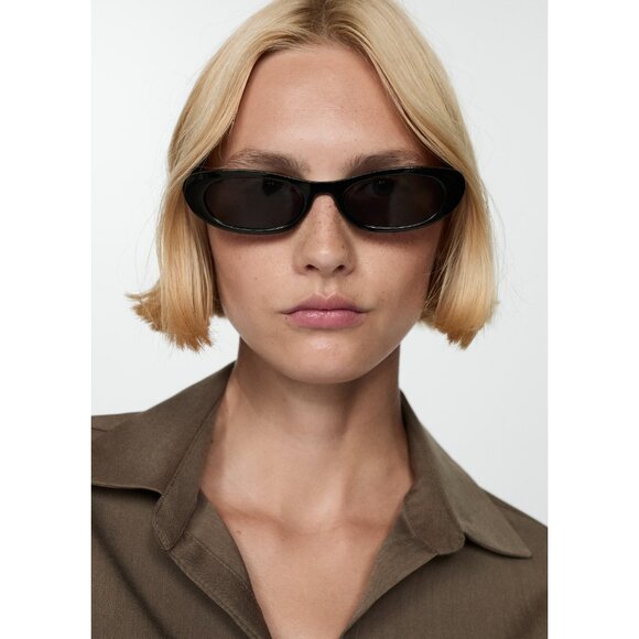 NEW MNG Mango Concealed button shirt  BROWN SIZE M/100%AUTHENTIC - Picture 6 of 8